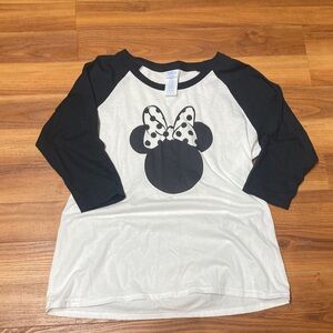 Minnie Mouse raglan baseball tee